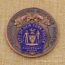 Custom Metal City New York Police Challenge Coin for Sale
